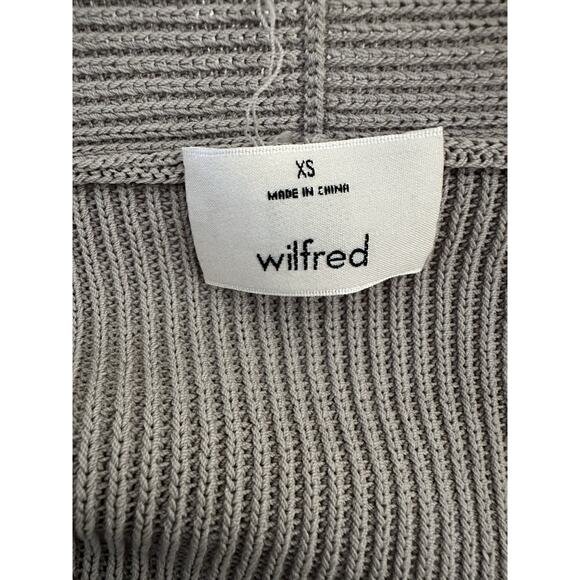 Wilfred Aritzia Womens Cardigan XS Gray Knit Open Front Sweater - Picture 6 of 8